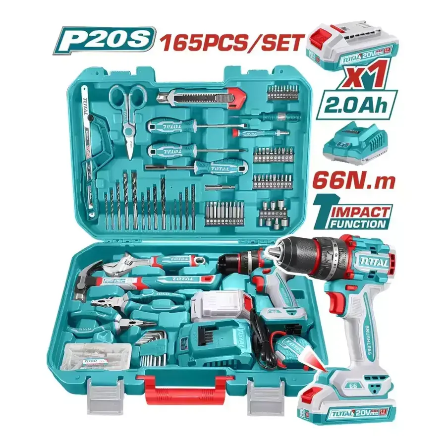 Kit Total Taladro 66nm con 165 piezas